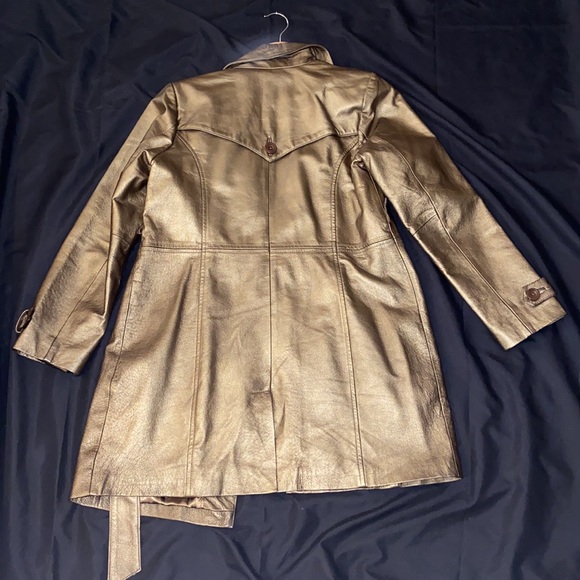 Gold Leather Jacket - Picture 3 of 3